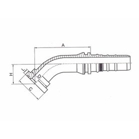 Hydraulická koncovka 32, 1,1/2", SFL-4SH, 45° Hydraulická koncovka 32, 1,1/2", SFL-4SH, 45°